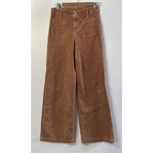 Women's Roxy Y2K Mid Rise Wide Leg Jeans Corduroy Pants Sz 26 26x31